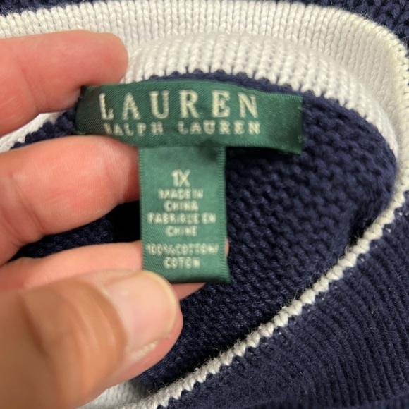 LAUREN Ralph Lauren Womens Navy Blue Toggle Button Knit Long Sleeve Sweater - Picture 4 of 8